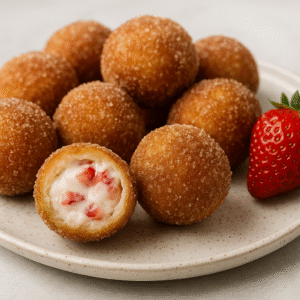 Strawberry Cream Cheese Churro Bites